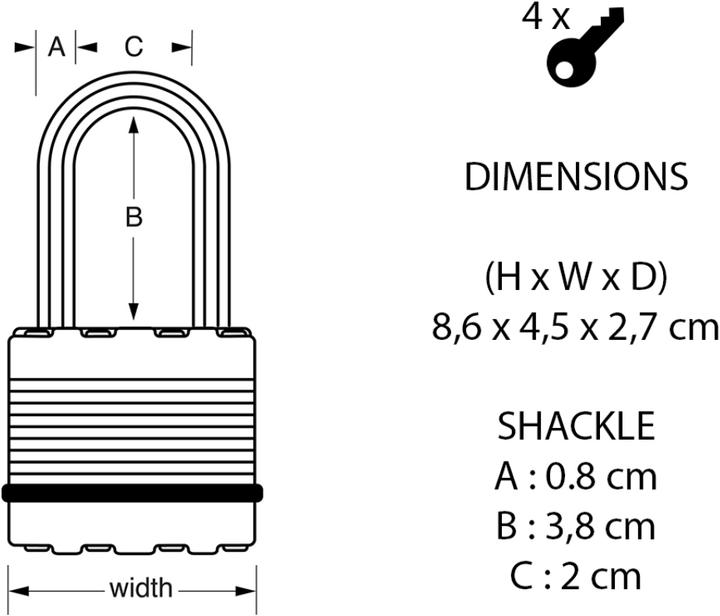Produktbild Master Lock Excell M1EURDLF