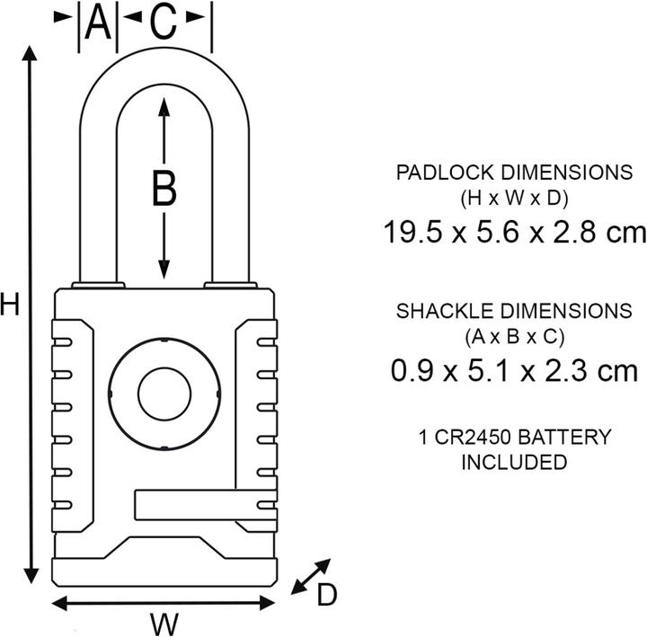 Actual product image Master Lock Bluetooth lock