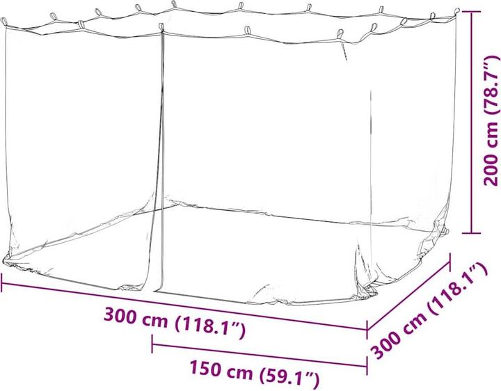 Produktbild vidaXL Moskitonetz (300 x 200 cm)