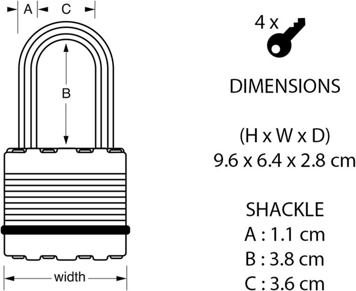 Produktbild Master Lock Excell Schloss