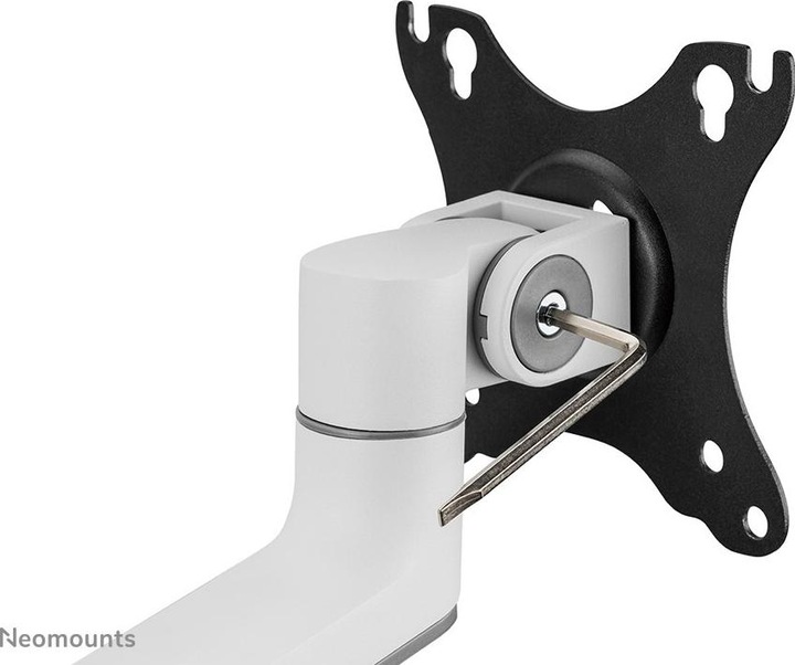 Actual product image Neomounts Table mount dual 100x100 -8kg 17-27"/h?v/incline/pivot/clamp/white? (Table, 27.01")