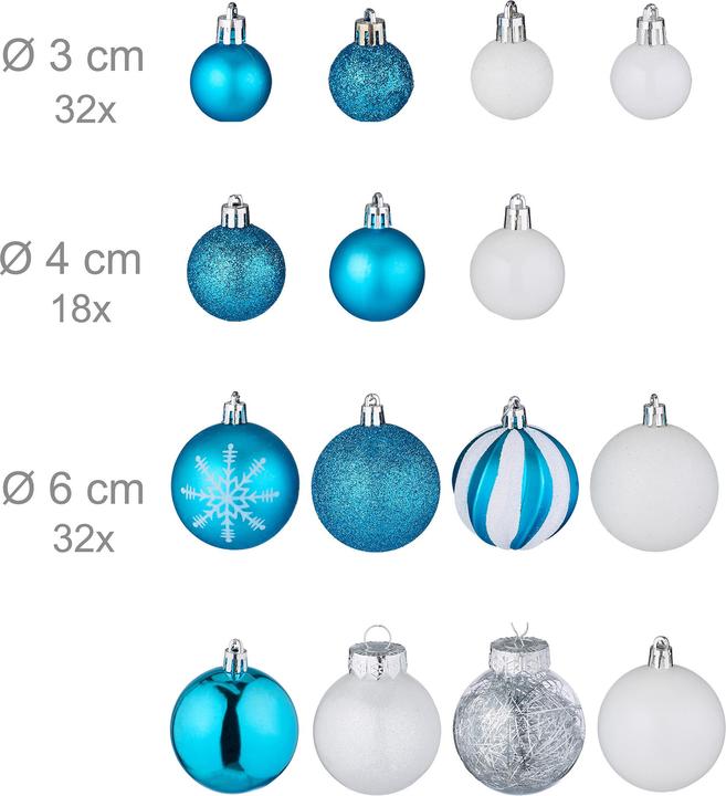 Image du produit Relaxdays Ensemble de boules de Noël (1 -pièce)