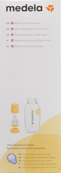 Produktbild Medela Milchflasche 250 ml mit Sauger M (Mittlerer Fluss / 4 bis 6 Monate) (250 ml)