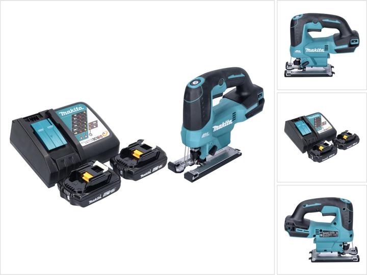 Immagine prodotto Makita DJV 184 RA Batteria Seghetto alternativo a pendolo 18 V Brushless + 2x Batteria 2.0 Ah +