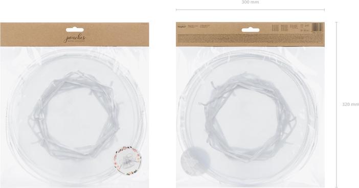 Produktbild Partydeco Organza pouches, white, 25cm (1 pkt / 10 pc.) (10 Stück)