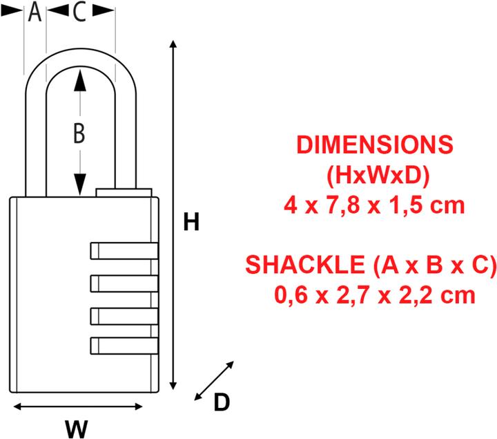 Actual product image Master Lock Combination lock 7640EURD
