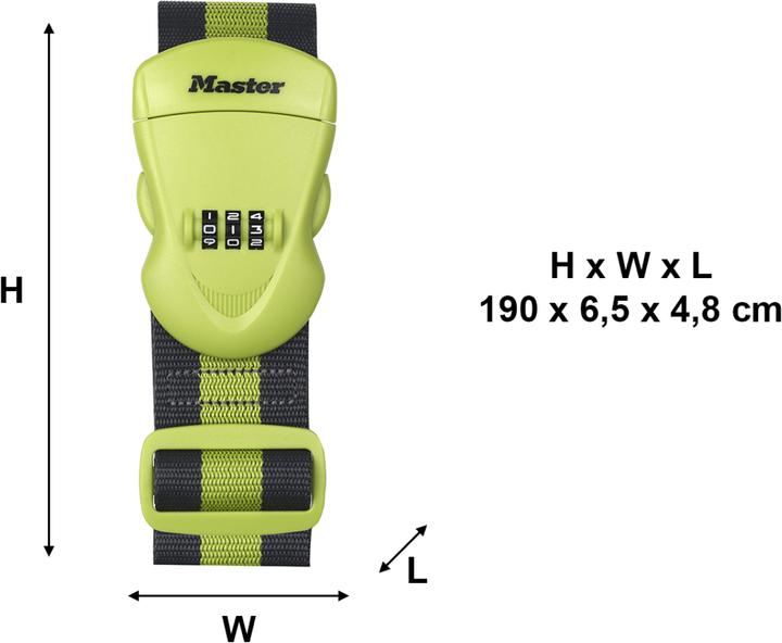 Productafbeelding Master Lock Bagageriem