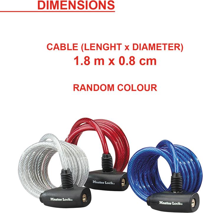 Produktbild Master Lock Spiralkabelschloss