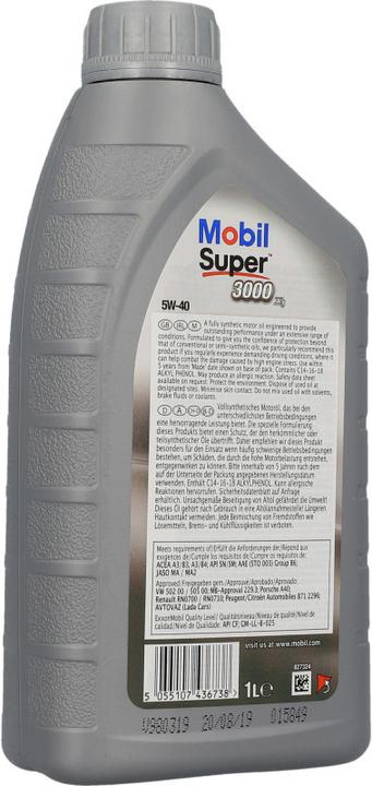 Actual product image mobil Super 3000X1 (1 l, SAE 5W-40)