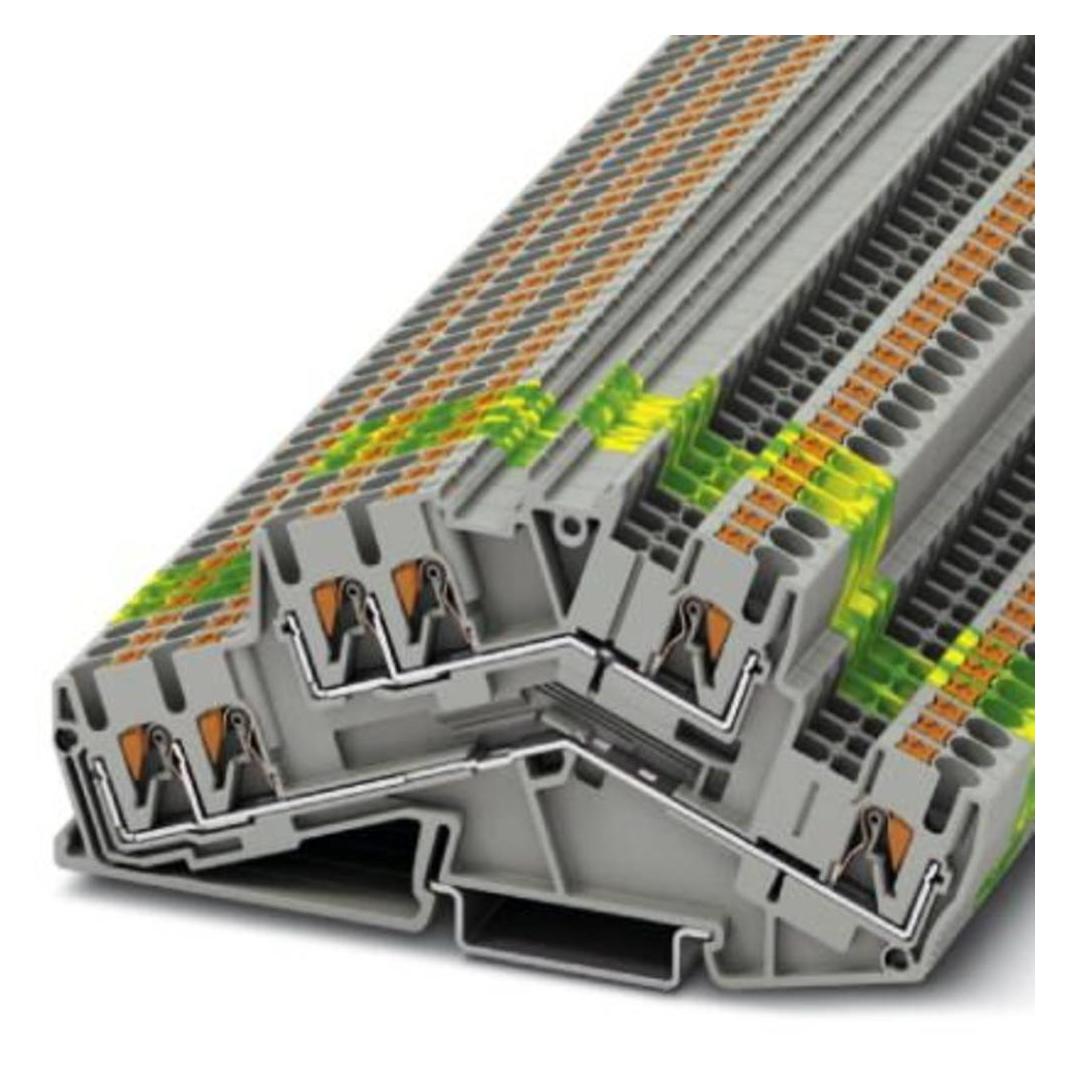 Phoenix Grigio Terminale A Due Piani Pttbs 2,5-Twin/U-Og/O-Gn, Cavo + Spina Elettrica,