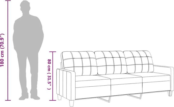 Produktbild vidaXL 3-Sitzer-Sofa (3-Sitzer)
