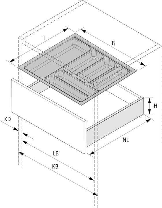Actual product image Hettich Besteckeinsatz OrgaTray 740