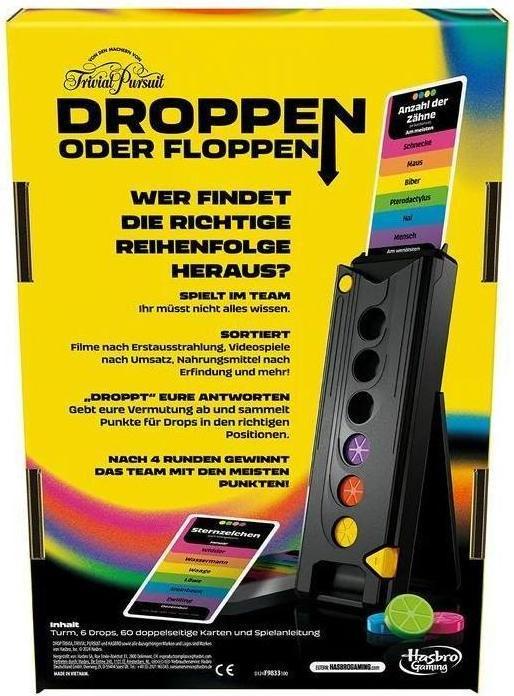 Actual product image Hasbro Dropping or flopping, electronic party game from the makers of Trivial Pursuit (German)