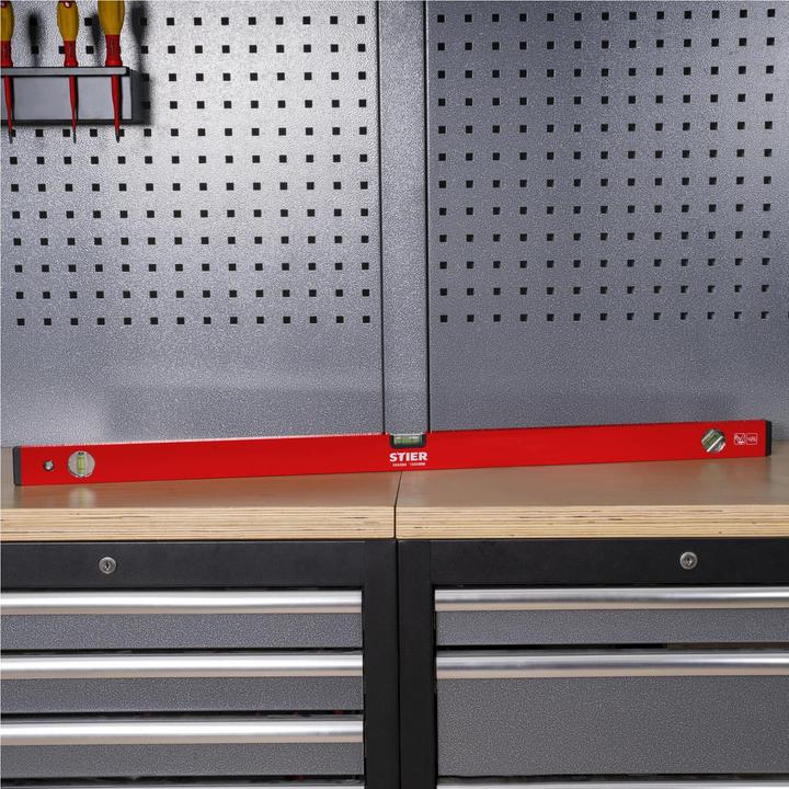 Actual product image Stier Spirit level 100 cm aluminium ± 1.0 mm/m three vials (100 cm)