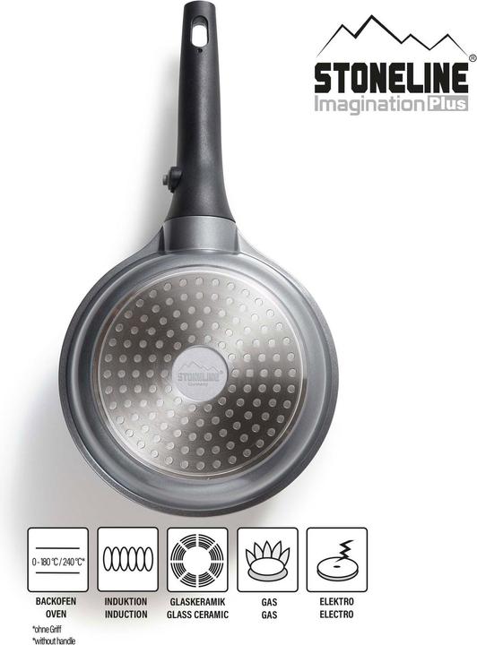 Produktbild Stoneline Imagination PLUS Pfanne 19940 Braten, Durchmesser 20 cm, geeignet für Rocka-Induktionskoch (Bratpfanne, Aluminium, 20 x 5 cm)