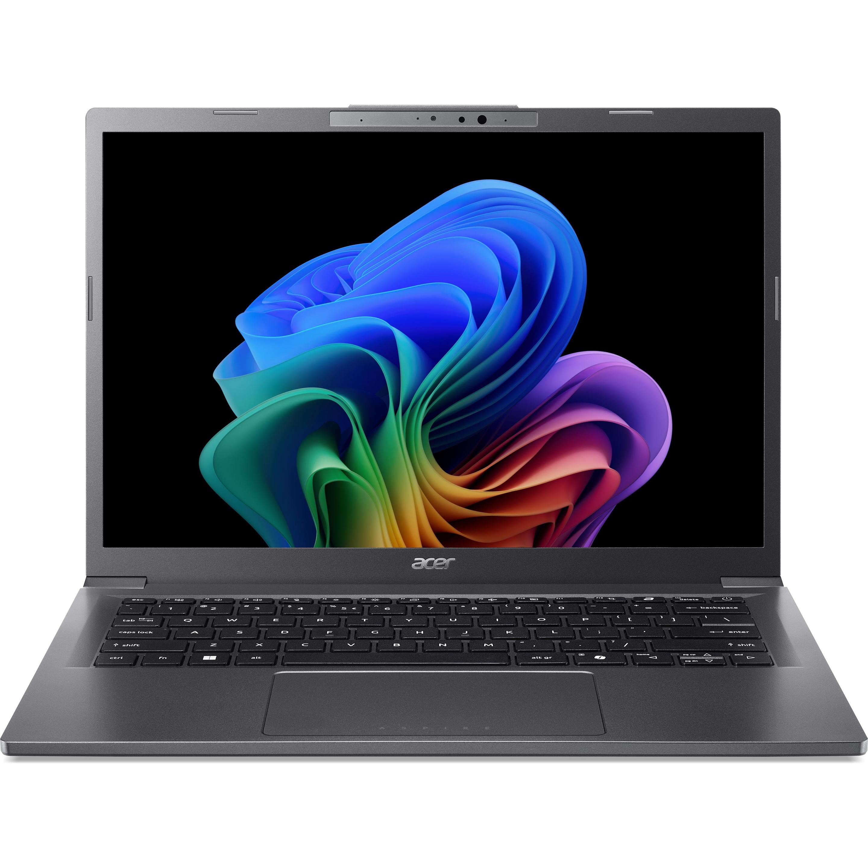 Acer Aspire 14 AI (14", Intel Core Ultra 7 256V, 16 GB, 512 GB, DE), Notebook, Grau