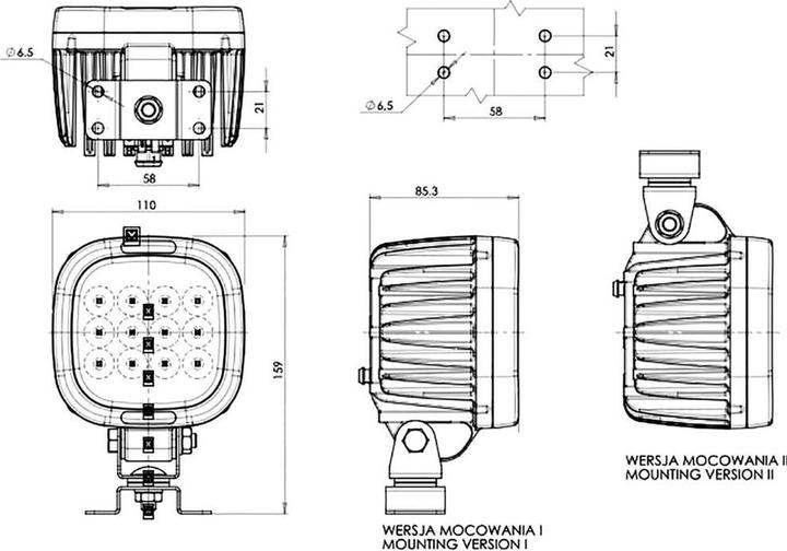 Immagine prodotto WAS Faro da lavoro a LED W130 luce focalizzata / SpotLicht
