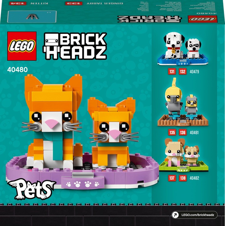 Produktbild LEGO Rot getigerte Katze (40480, LEGO Brickheadz)