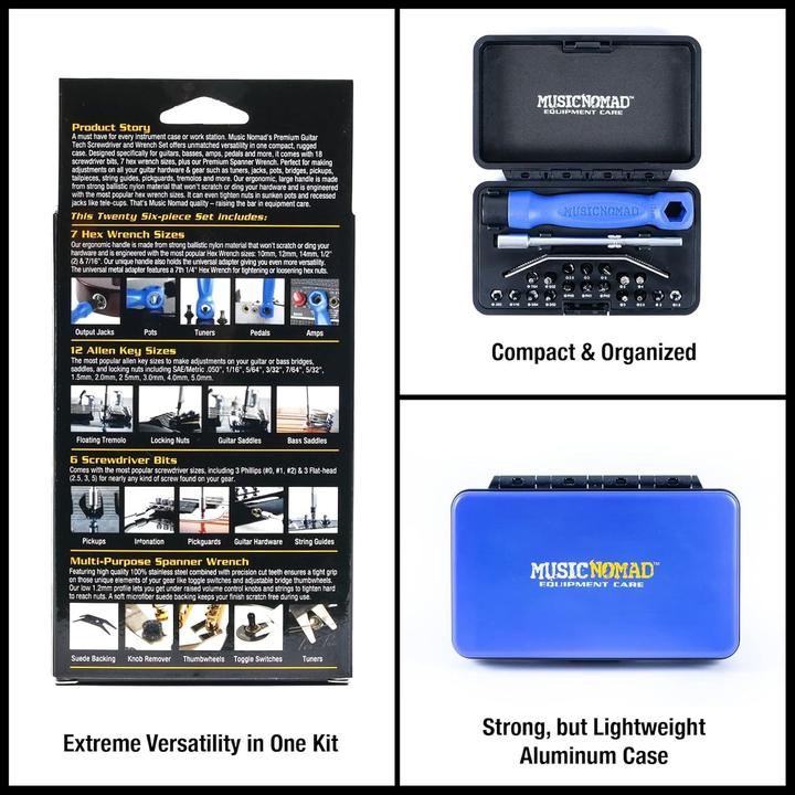 Produktbild MusicNomad Starter Kit Bundle - MN229 MN235 MN604 Shrink-Wrapped Togeth