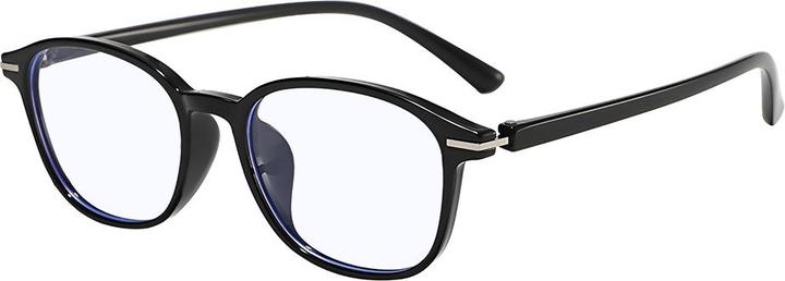 Techsuit - Anti-Blue Light Glasses Reflex PC (6635) - Unisex, Round, TR90 Frame, AC Lens - Black