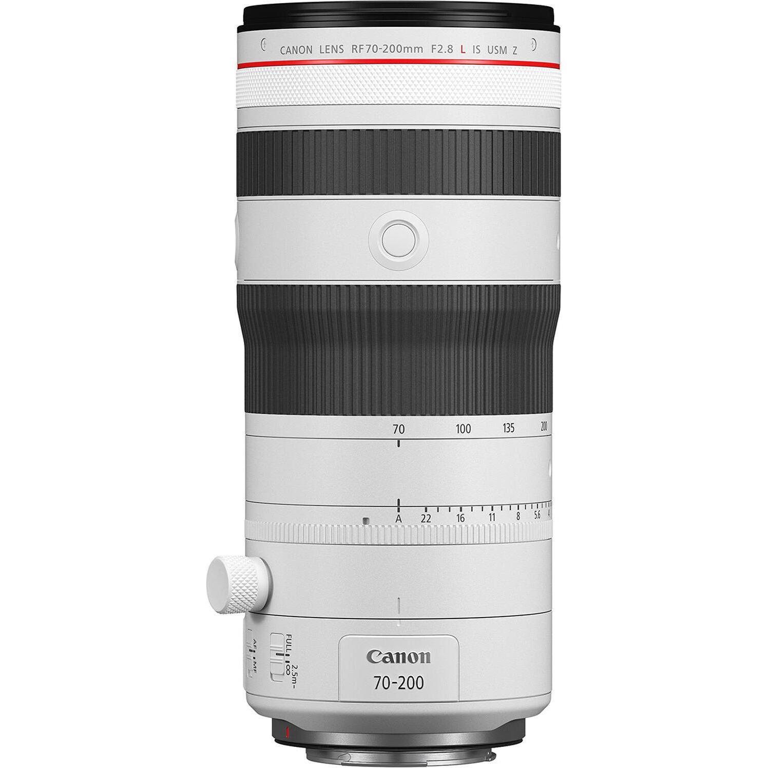 Canon RF 70-200mm F2.8L IS USM Z (Canon RF, APS-C / DX), Obiettivo, Bianco, Nero