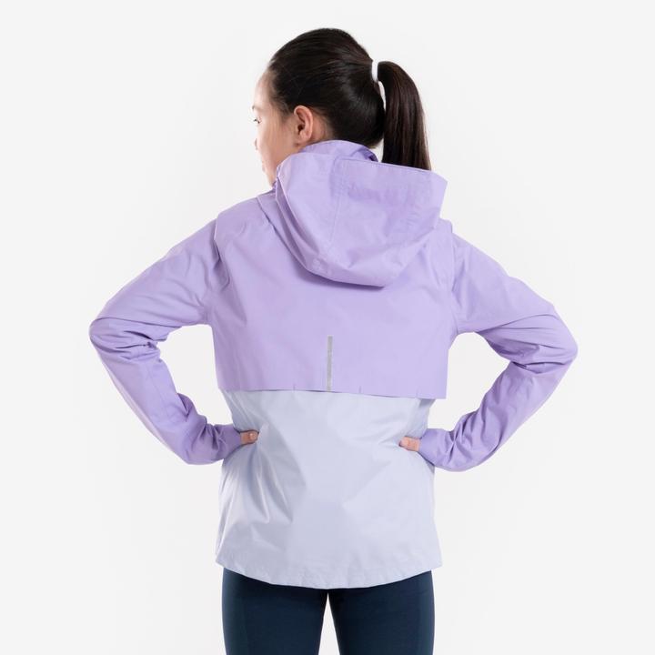 Actual product image Kiprun Children's running jacket 3-in-1 waterproof removable inner jacket - purple (122)