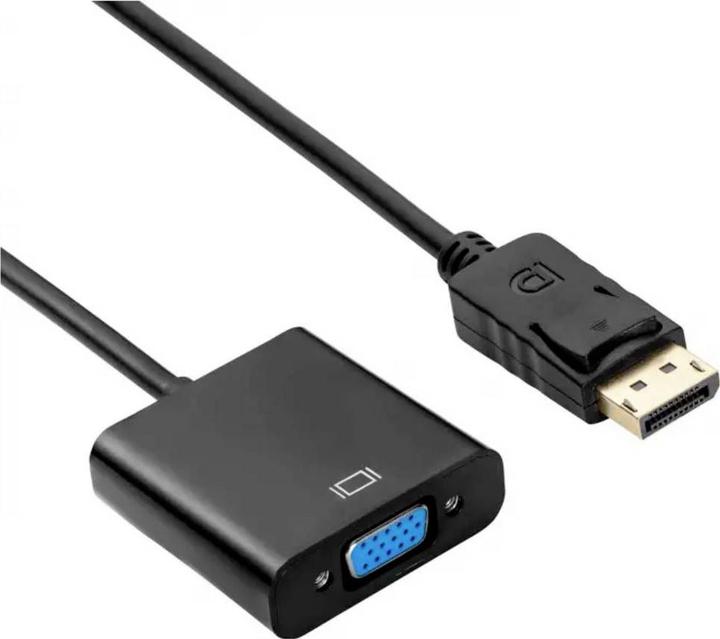 Actual product image Akyga AK-AD-36, 0.15 m, VGA (D-Sub), DisplayPort, Female, Male, Straight (15 cm)