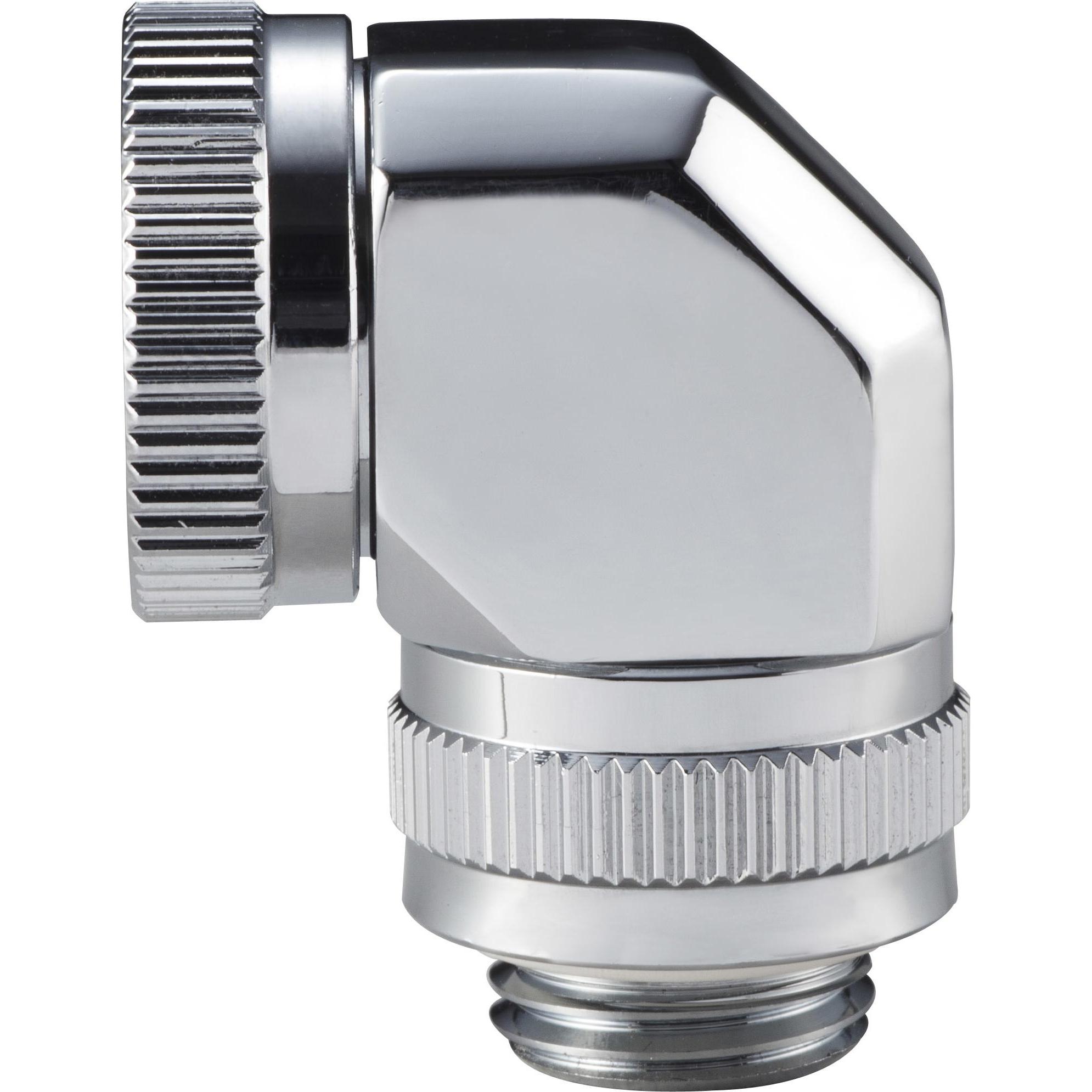 Thumbnail - Phanteks Glacier Rotary Anschluss 90 Grad G1/4 Zoll AG auf 12mm AD Hardtube - drehbar, Wasserkühlung Anschluss, Silber