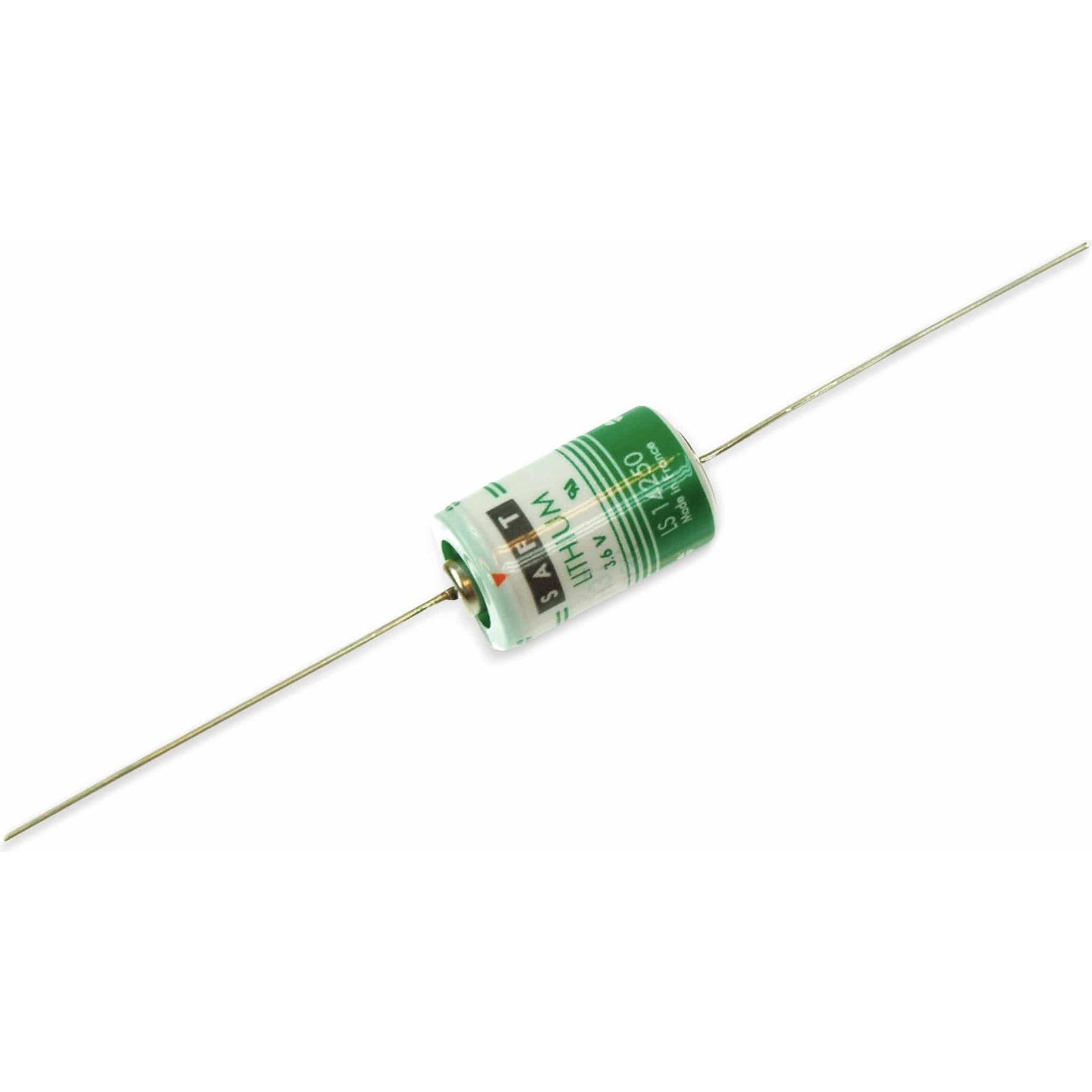 Saft Lithium-Batterie LS 14250-CNA, 1/2AA, mit Axialdraht, 3,6 V-, 1200 mAh (1/2 AA, 1200 mAh), Batterien + Akkus