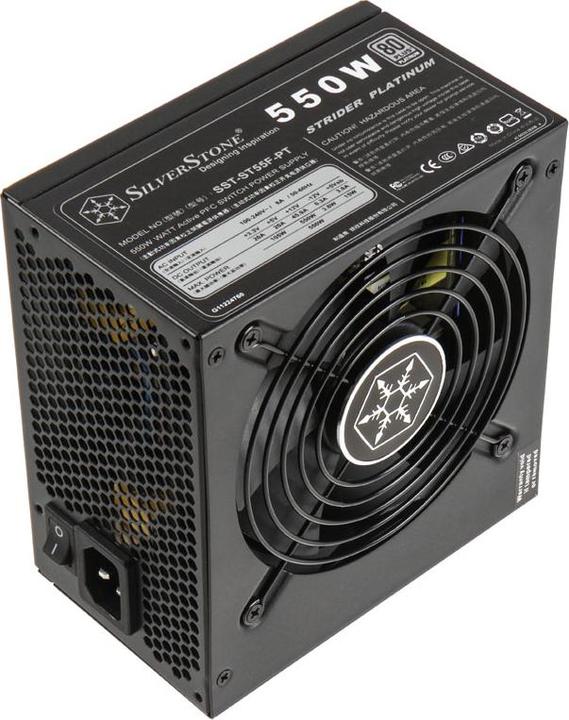 Actual product image Silverstone SST-ST55F-PT Strider 80 PLUS Platinum, modular - 550 Watt (550 W)