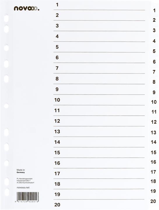 Immagine prodotto Novooo Cartone indice bianco A4