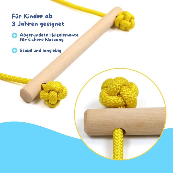 Produktbild Hermex Slackline-Set für Kinder Kletterseil-Set Hangel-Set Hindernisparcours (15 m)