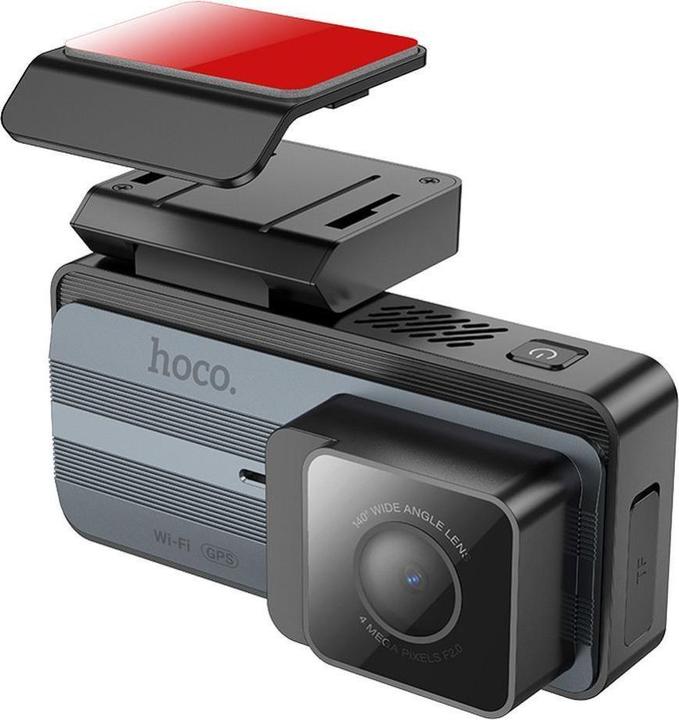 Hoco Dash + Rear Camera DV12, 2K, Wi-Fi, GPS, 3.69inch LCD, Black (GPS-Empfänger, WLAN, 2K)
