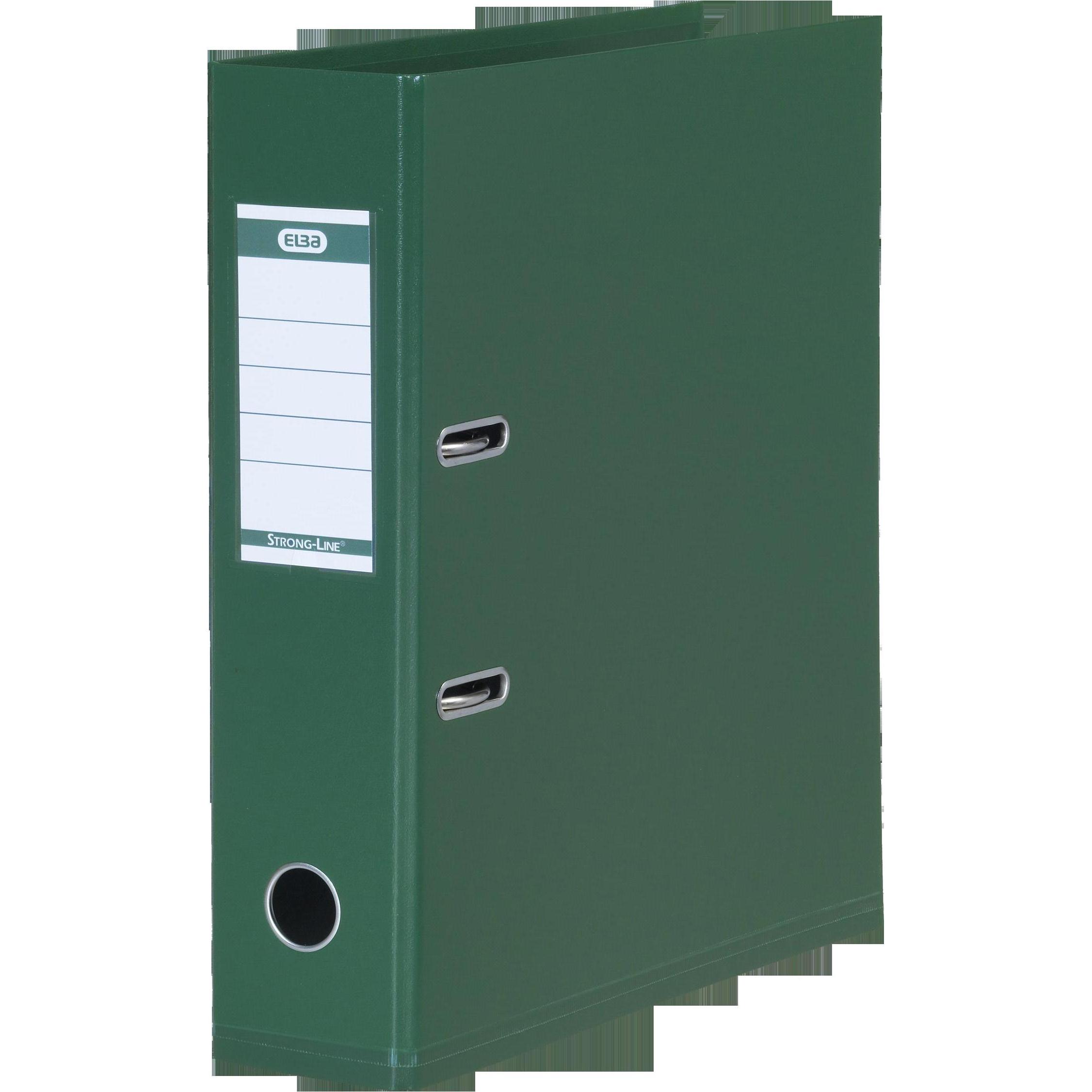 Elba, Ordner, Ordner "Strong Line", A4, Rückenbreite: 80 mm, grün PP-Kunststoffbezug, stabiler Kantenschutz durch (A4+, ...