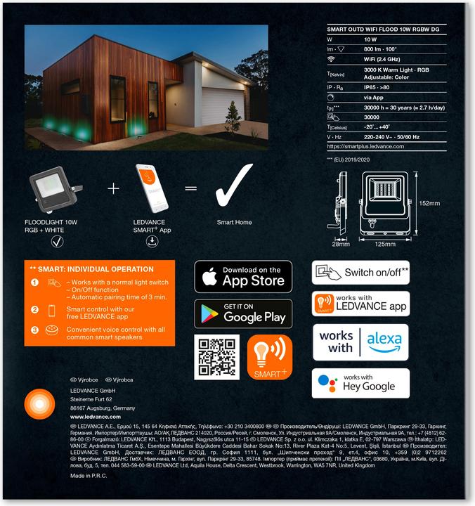 Immagine prodotto Ledvance Smart+ Multicolor (630 lm, IP65)