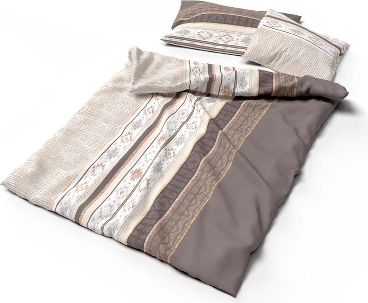 Immagine prodotto Lotus Bettwaren Biancheria da letto in bambù Kenai marrone (Copripiumino, 160 x 210 cm)