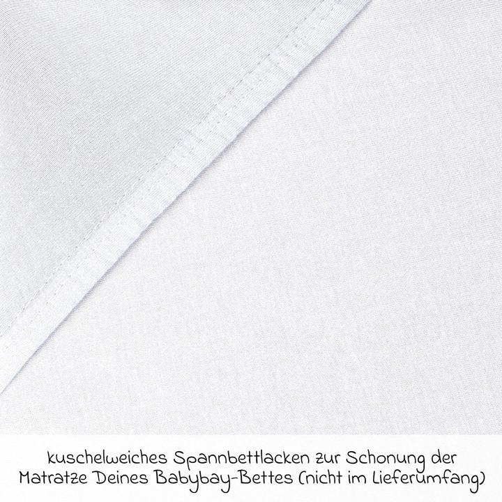 Produktbild Babybay Spannbettlaken Spannbetttuch 2er Pack Deluxe aus Jersey für (43 x 81 cm)