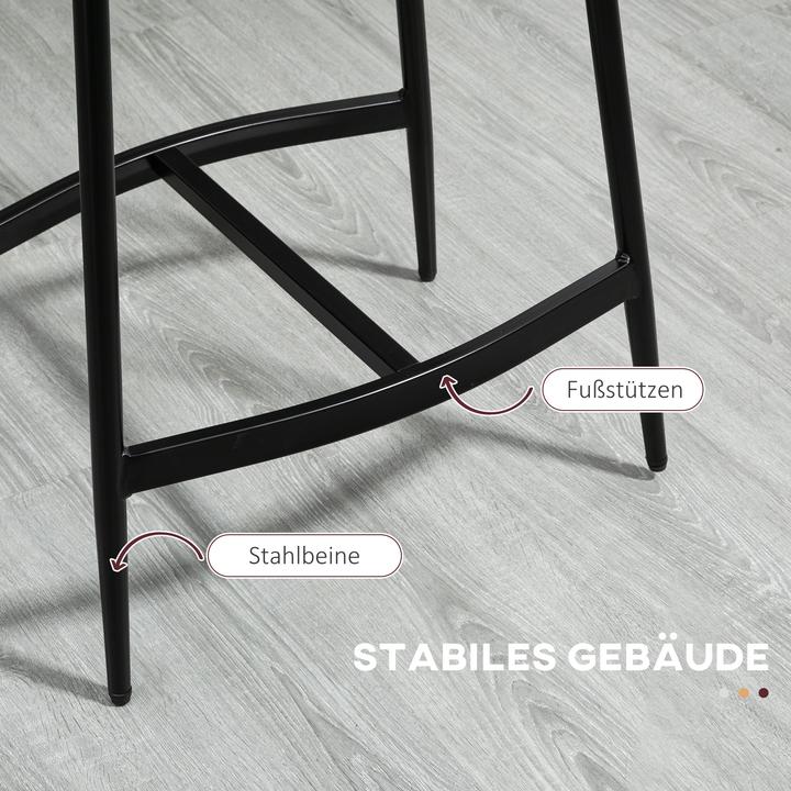 Actual product image Homcom Barhocker Polyester, Stahl Grau