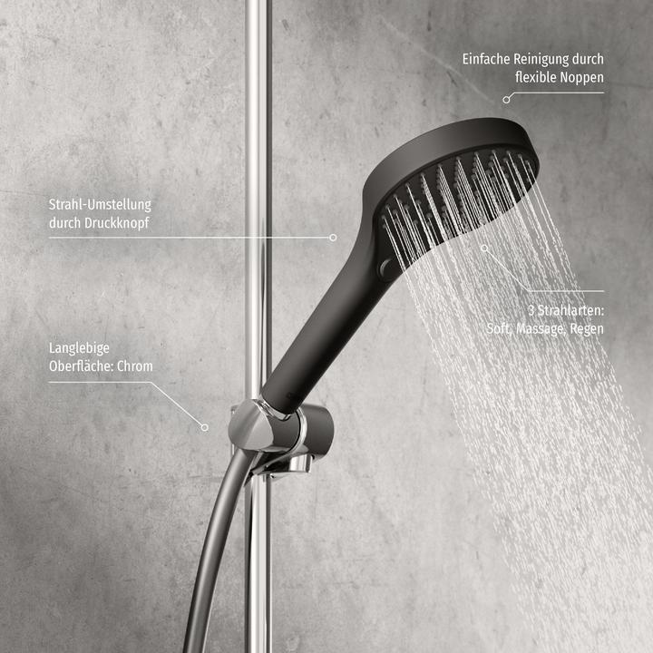 Image du produit Hansa VIVA Handbrausen, ronde, diamètre 110mm, 3 jets, 4433030033 (3 Types de jets)