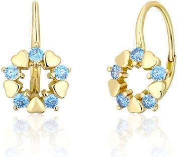 Produktbild JVD Beautiful Gold-Plated Earrings With Blue Zircons