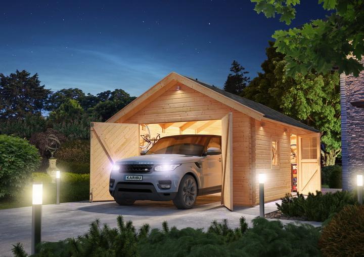 Image du produit Karibu Blockhausgarage mit Tor