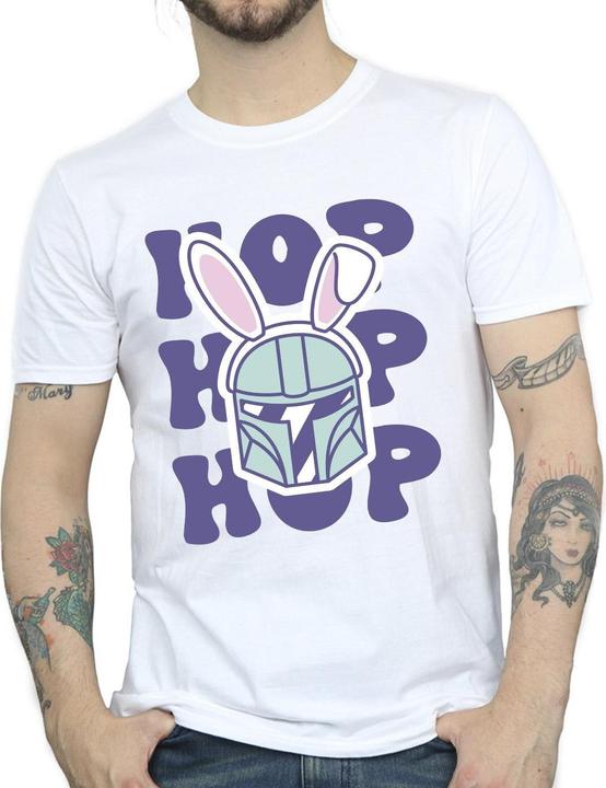 Actual product image Star Wars Mens The Mandalorian Hop Into Easter T-Shirt (4XL)