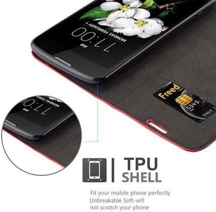 Actual product image Cadorabo Book Invisible Magnet Cover (LG K7)