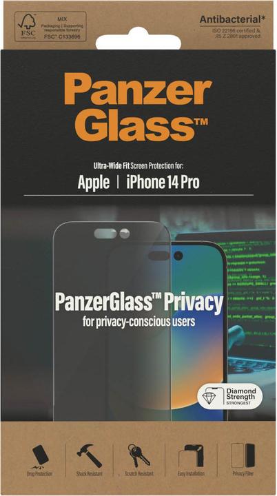 Immagine prodotto PanzerGlass Vestibilità ultra-ampia (1 pz., Apple iPhone 14 Pro)