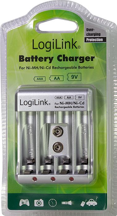 Immagine prodotto LogiLink Caricabatterie (1 pz., 9V Block, AAA, AA, Caricabatterie senza batteria)