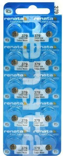 Produktbild Renata 379 / SR521SW - 10 Knopfzellen (10 Stk., SR63, 16 mAh)