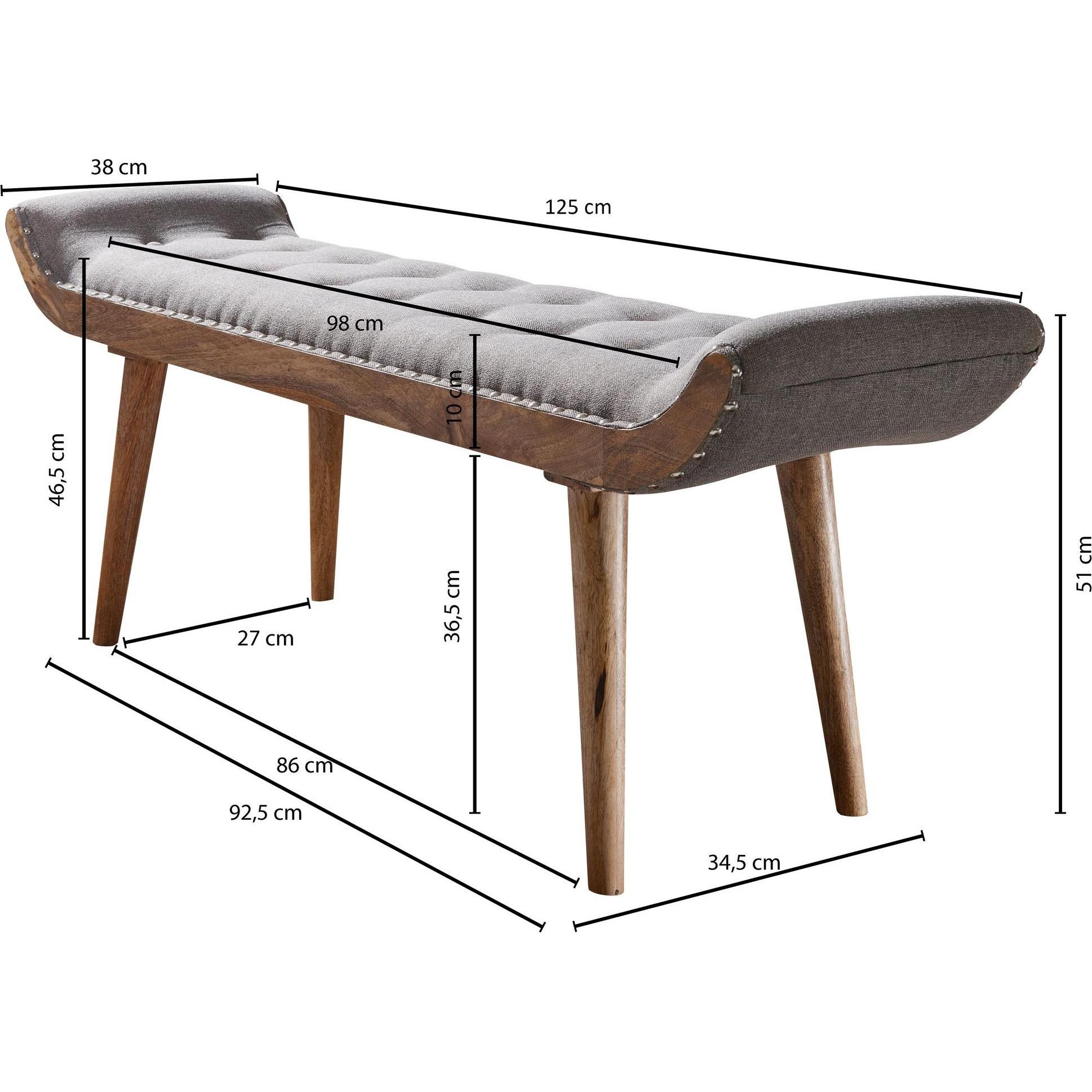 Thumbnail - FineBuy, Sitzbank, Polsterbank (125 cm)