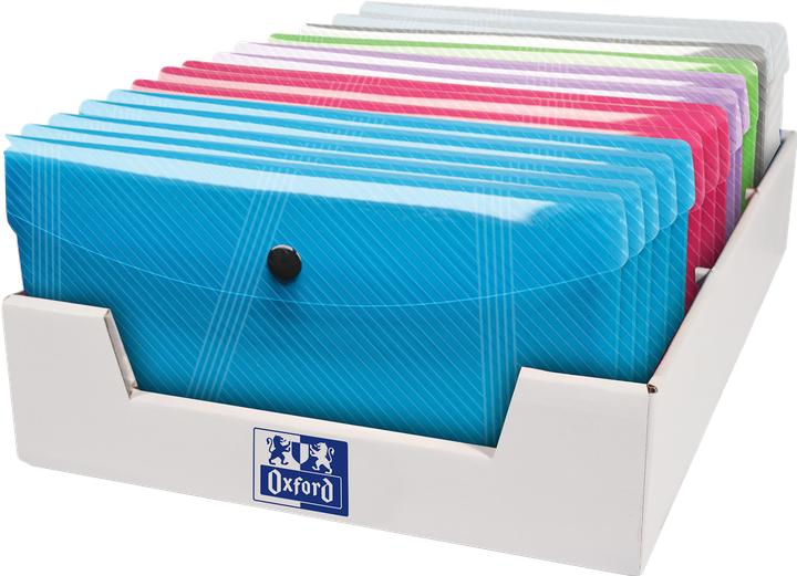 Actual product image Elba Document pouch HAWAI, DL 125 x 220 mm, PP, assorted made of strong plastic with modern surface (DL, 6 x)