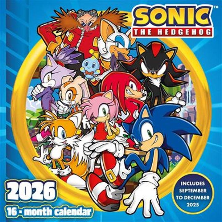 Actual product image Sonic The Hedgehog 2026 Square Calendar