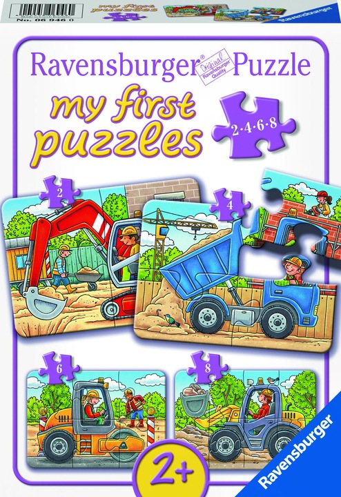 Immagine prodotto Ravensburger I miei primi giochi di puzzle - Veicoli da costruzione (20 pezzi)